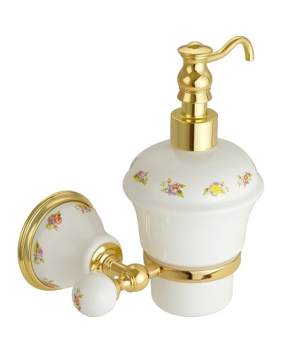 Дозатор для жидкого мыла Migliore Provance 17690 Золото Белый