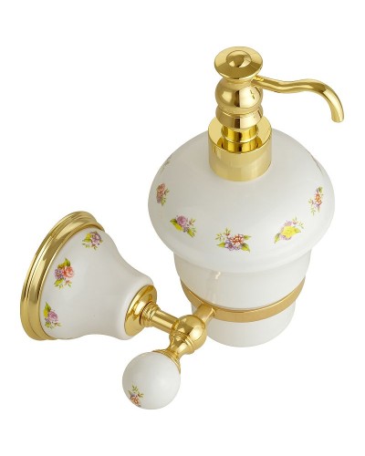 Дозатор для жидкого мыла Migliore Provance 17690 Золото Белый