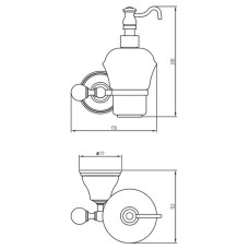 Дозатор для жидкого мыла Migliore Provance 17690 Золото Белый