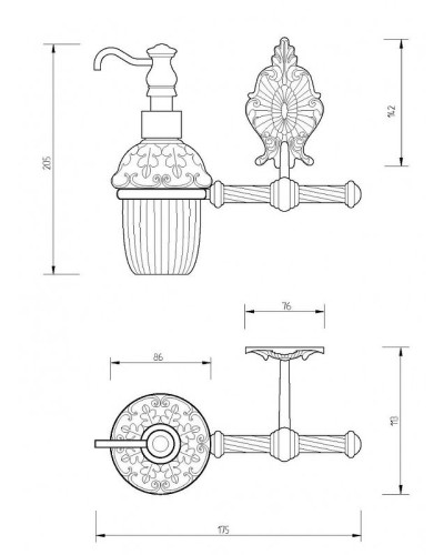 Дозатор для жидкого мыла Migliore Elisabetta 16994 Бронза