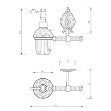 Дозатор для жидкого мыла Migliore Elisabetta 17062 Золото