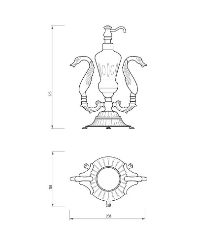 Дозатор для жидкого мыла Migliore Luxor 26221 Золото