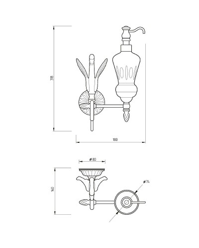 Дозатор для жидкого мыла Migliore Luxor 26121 Золото