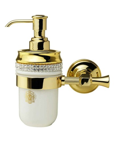 Дозатор для жидкого мыла Migliore Dubai 28484 Белый Золото