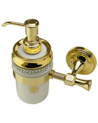 Дозатор для жидкого мыла Migliore Dubai 28484 Белый Золото