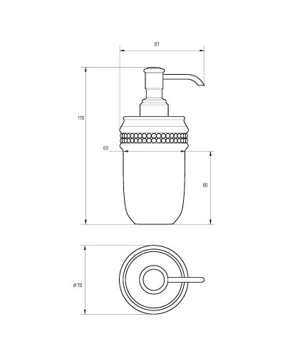 Дозатор для жидкого мыла Migliore Dubai 28485 Белый Хром