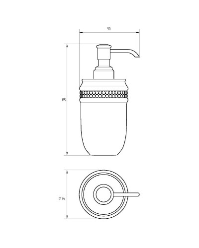 Дозатор для жидкого мыла Migliore Dubai 28455 Белый Хром