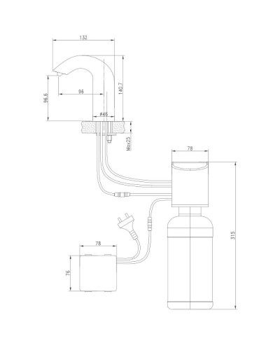 Дозатор для жидкого мыла Lemark Project LM4642CE Хром