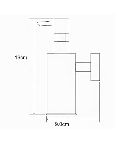 Дозатор для жидкого мыла WasserKRAFT K-1399B антивандальный Черный матовый