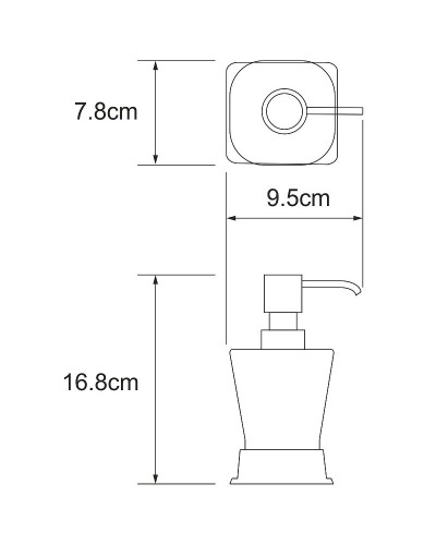 Дозатор для жидкого мыла WasserKRAFT Exter K-5599 Светлая бронза