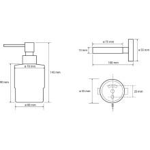 Дозатор для жидкого мыла Bemeta Sablo 160109102 Золото матовое