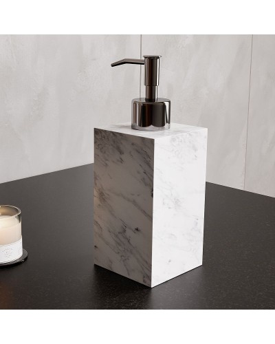 Дозатор для жидкого мыла WasserKRAFT Kammel K-9199 Белый мрамор Хром