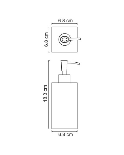 Дозатор для жидкого мыла WasserKRAFT Kammel K-9199 Белый мрамор Хром
