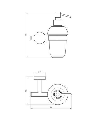 Дозатор для жидкого мыла Migliore Fortis 31756 Черный матовый