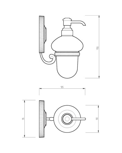 Дозатор для жидкого мыла Migliore Montecarlo 31501 Золото Белый