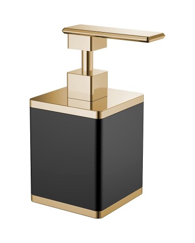 Дозатор для жидкого мыла Boheme 10969-B-G Черный Золото