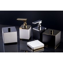 Дозатор для жидкого мыла Boheme 10969-B-G Черный Золото