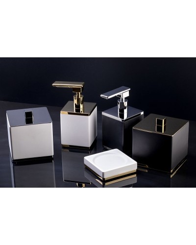 Дозатор для жидкого мыла Boheme 10969-B-G Черный Золото