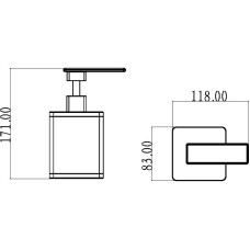 Дозатор для жидкого мыла Boheme 10969-B-G Черный Золото