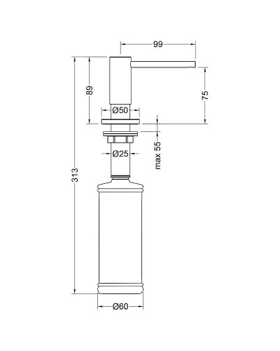 Дозатор для моющего средства Timo Saona 13139/03 Черный
