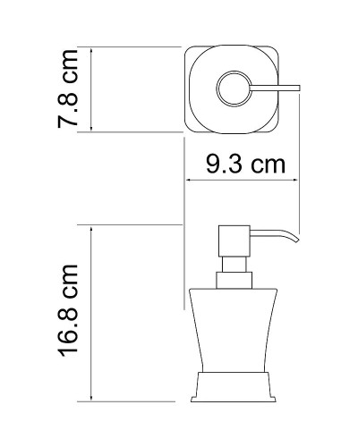 Дозатор для жидкого мыла WasserKRAFT Amper K-5499N Никель