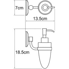 Дозатор для жидкого мыла WasserKRAFT Rhein K-6299O Хром