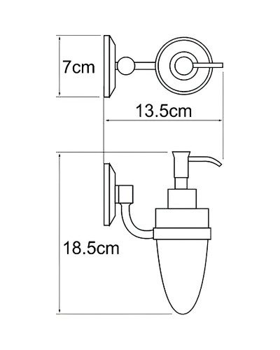 Дозатор для жидкого мыла WasserKRAFT Rhein K-6299O Хром