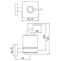 Дозатор Jaquar Kubix Prime AKP-CHR-35735P