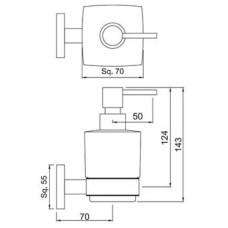Дозатор Jaquar Kubix Prime AKP-CHR-35735P