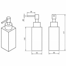 Дозатор для жидкого мыла Cezares Prizma PRIZMA-SOIP-03/24 Золото 24 карат