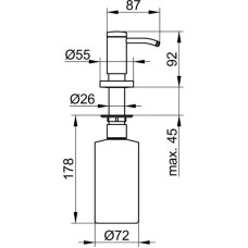 Дозатор 500 мл KEUCO Plan 14949010200