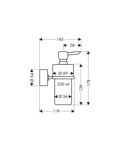 Дозатор 250 мл Axor Uno 41519000