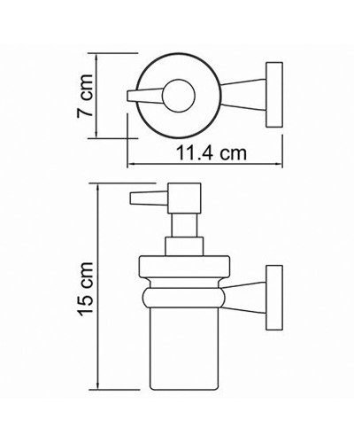 Дозатор для жидкого мыла WasserKRAFT Lippe K-6599 Хром