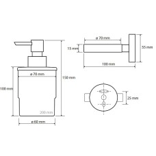 Дозатор для жидкого мыла Bemeta Omega 138709041 Хром