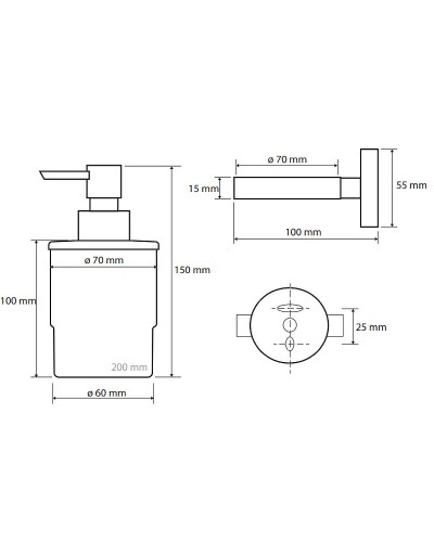 Дозатор для жидкого мыла Bemeta Omega 138709041 Хром