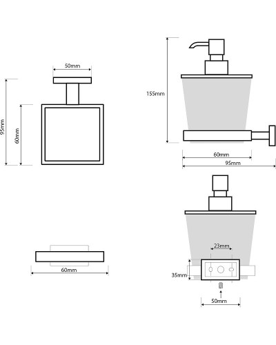 Дозатор для жидкого мыла Bemeta Plaza 118209049 Хром