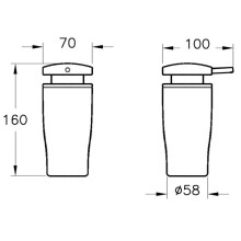 Дозатор 300 мл  Vitra Eternity A4487658