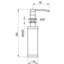 Дозатор для жидкого мыла Granula графит 01Dbg