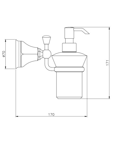 Дозатор Nicolazzi Teide Chic 1489CR15C