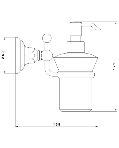 Дозатор Nicolazzi Le Pietre 1489CR09