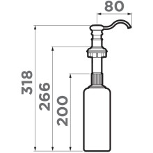 Дозатор 500 мл Omoikiri OM-01 GR ленинградский серый 4995032