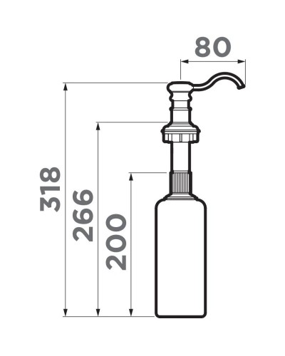 Дозатор 500 мл Omoikiri OM-01 GR ленинградский серый 4995032