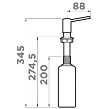 Дозатор 500 мл Omoikiri OM-02 GB графит 4995026