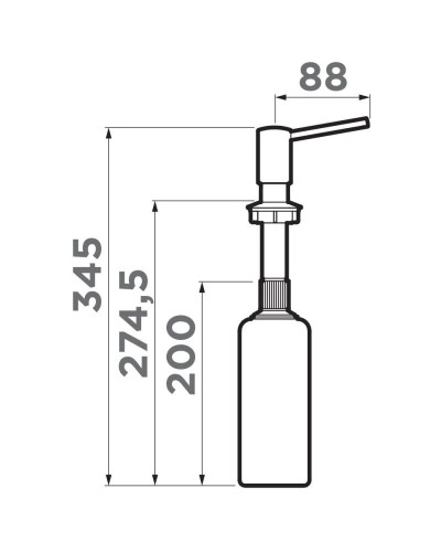 Дозатор Omoikiri OM-02 GR ленинградский серый 4995036