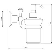 Дозатор Nicolazzi Onice 1489CR09O