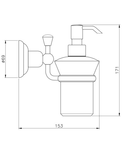 Дозатор Nicolazzi Onice 1489CR09O