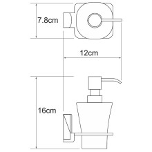Дозатор для жидкого мыла WasserKRAFT Leine K-5099W Хром Белый