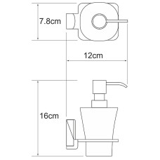 Дозатор для жидкого мыла WasserKRAFT Leine K-5099W Хром Белый