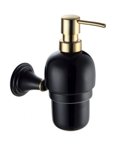 Дозатор жидкого мыла Fixsen Luksor FX-71612B Черный Золото