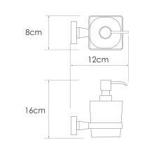 Дозатор 300 мл WasserKRAFT Rhin K-8799